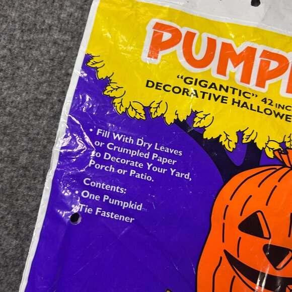 Vtg Halloween Pumpkids Pumpkin Decorative Lawn Leaf Bag Gigantic Jack O Lantern - Picture 7 of 8